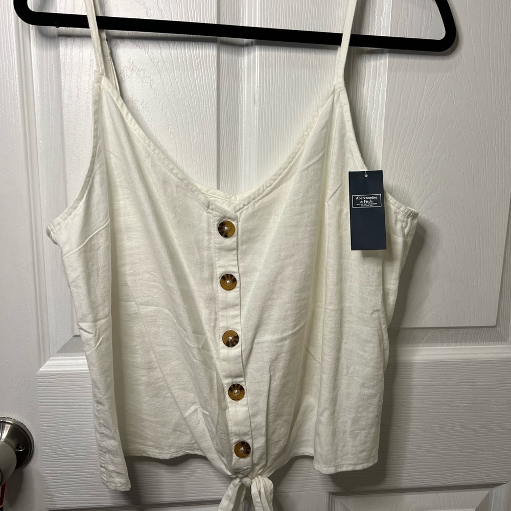White Linen Abercrombie & Fitch Tank Top NWT